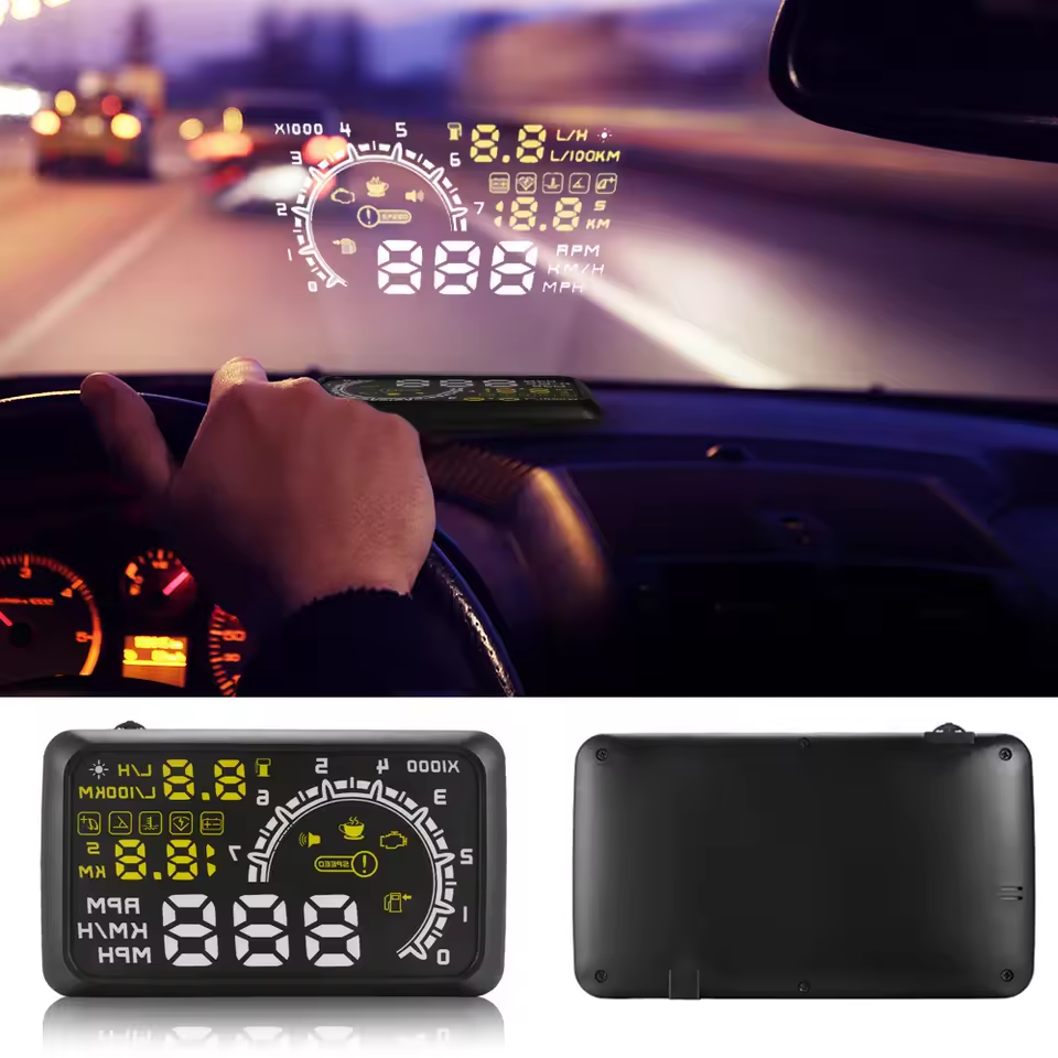 HUD Head Up Display Projector 5.5 Inch OBDII OBD 2 Interface KM/h MPH Speeding Warning Alarm System